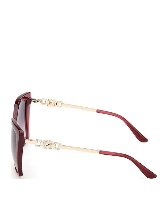 Guess Feminini Ochelari de soare cu Burgundy Cadru și Burgundy Degrade Lentilă