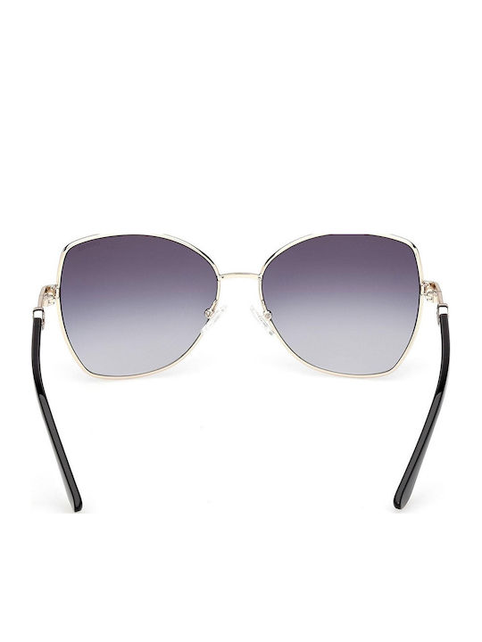 Guess Women's Sunglasses with Black Metallic Frame and Grey Gradient Lenses