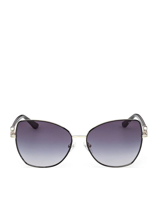 Guess Women's Sunglasses with Black Metallic Frame and Grey Gradient Lenses