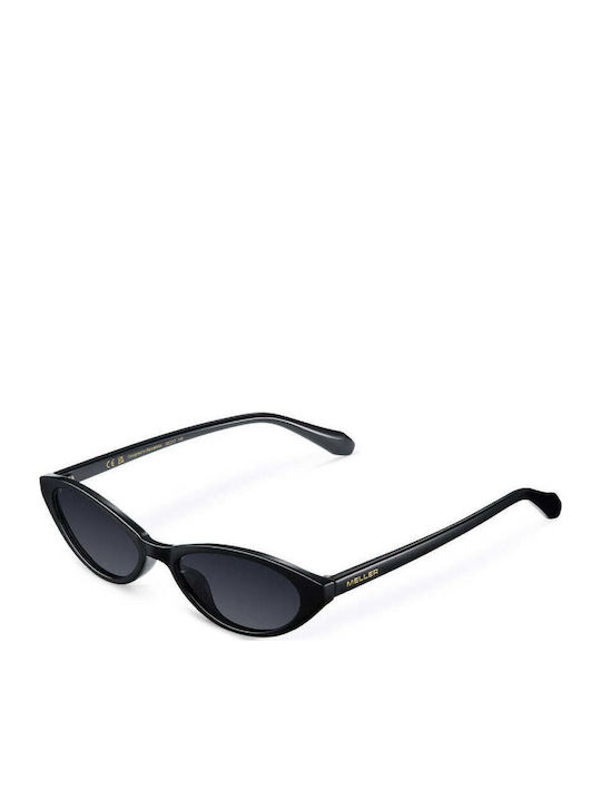 Meller All Unisex Sunglasses With Black Horn-Rimmed Frame And Black Polarized Lens OZ-TUTCAR