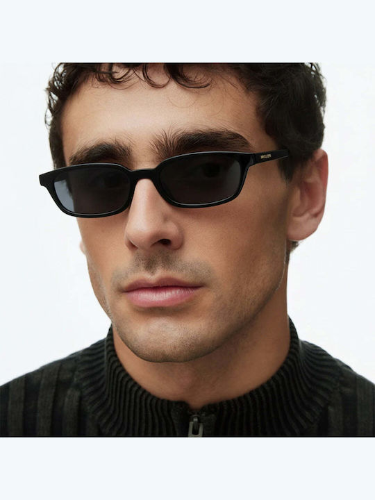 Meller Luma Unisex Sunglasses With Black Horn-Rimmed Frame And Black Polarized Lens ER-TUTCAR
