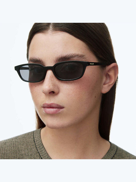 Meller Luma Unisex Sunglasses With Black Horn-Rimmed Frame And Black Polarized Lens ER-TUTCAR