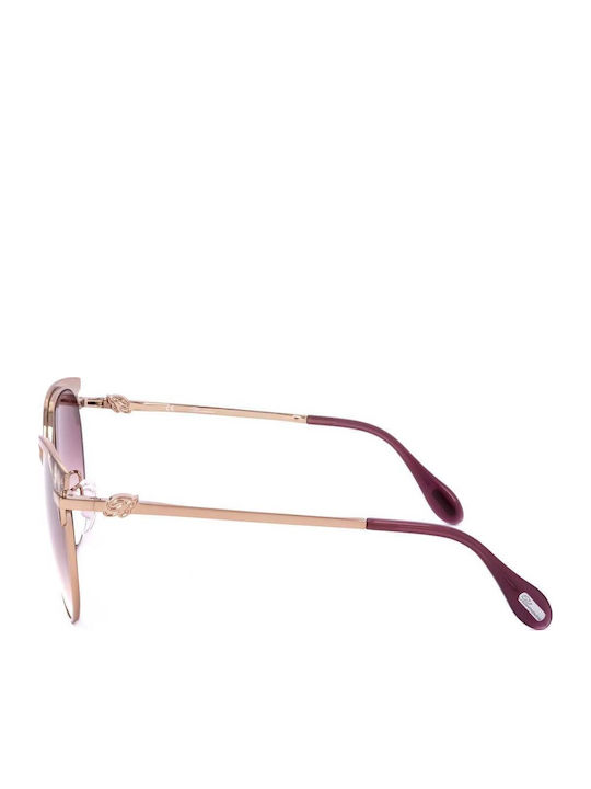 Blumarine Unisex Γυαλιά Ηλίου με Ροζ Χρυσό Σκελετό και Μωβ Φακό SBM163S