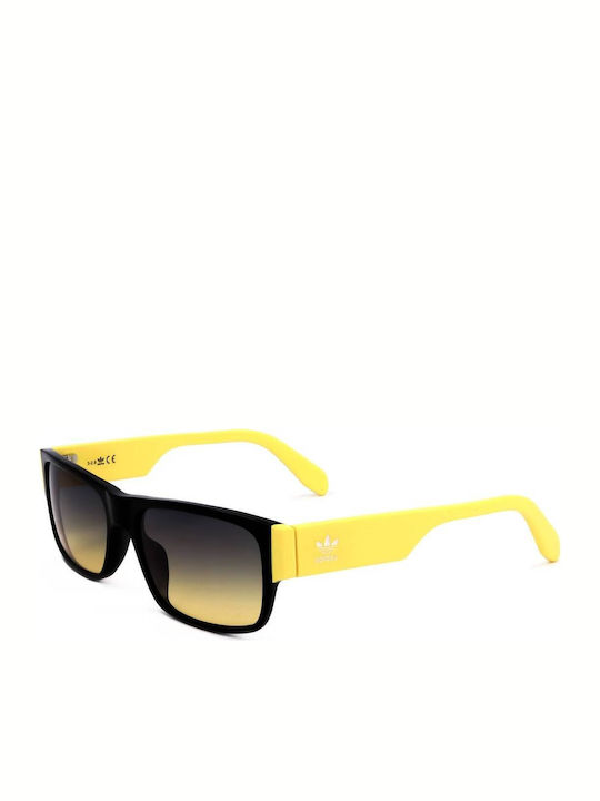 adidas Unisex Sunglasses with Black Plastic Frame and Yellow Gradient Lens OR0007 001
