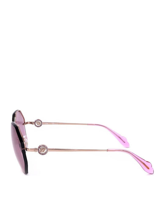 Blumarine Women's Sunglasses with Silver Metal Frame and Purple Lens SBM160 A39Y