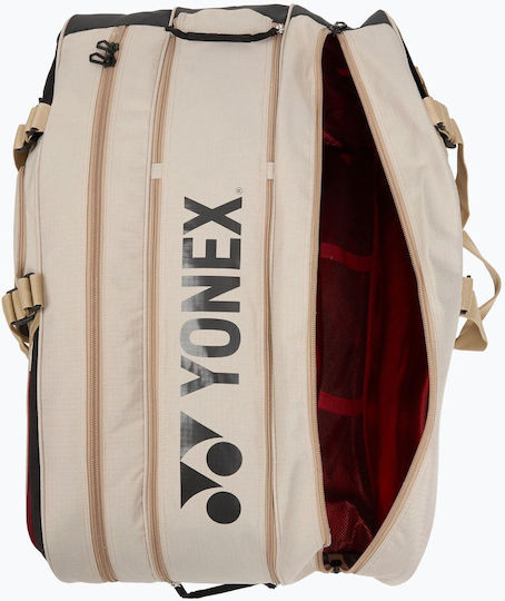 Yonex Tennistasche Schulter-/Handtasche Tennis 12 Schläger Beiges