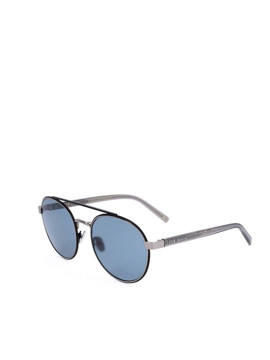 Ted Baker Unisex Γυαλιά Ηλίου με Ασημί Μεταλλικό Σκελετό και Γαλάζιο Φακό