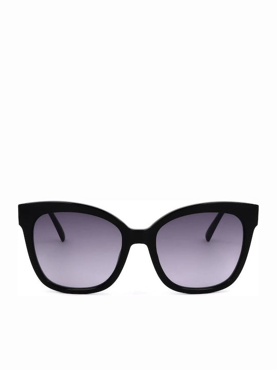 Karen Millen Women's Sunglasses with Black Plastic Frame and Black Gradient Lens KM5052-001