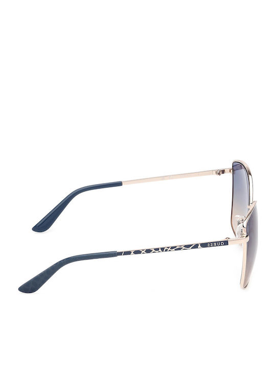 Guess Women's Sunglasses with Black Metallic Frame and Blue Gradient Lenses GU00149 32W