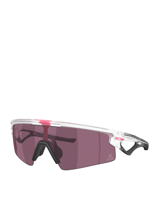 Oakley Sphaera Strike Unisex Sunglasses with Transparent Horn-Rimmed Frame and Transparent Lens
