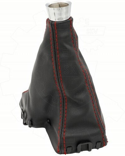 Leather Gear Shift Knob Cover for Ford Galaxy Mondeo S-Max Kuga Black Automatic Gearbox