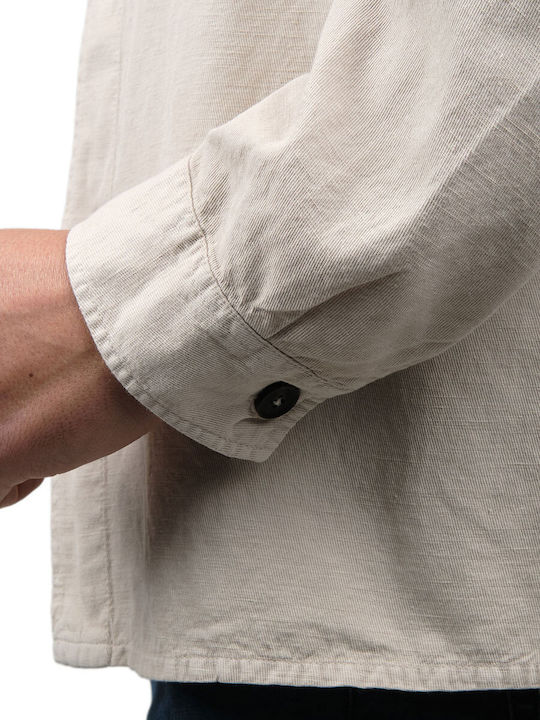 Μακρυμάνικo Overshirt Μπεζ