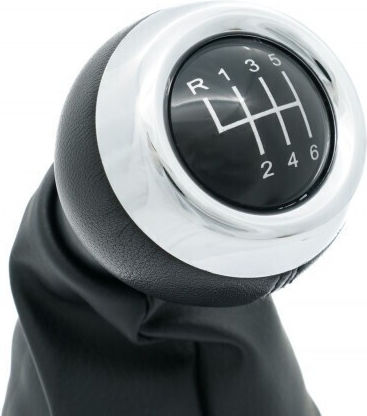 Πόμολο Λεβιέ Ταχυτήτων Σακούλα Mini Cooper D One D 25112753782 6b Μαύρο Χρώμιο Δέρμα 25112753782