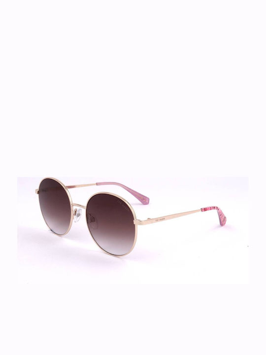Ted Baker Women's Sunglasses with Gold Metal Frame and Purple Gradient Lens