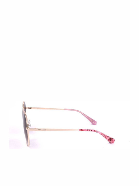 Ted Baker Women's Sunglasses with Gold Metal Frame and Purple Gradient Lens