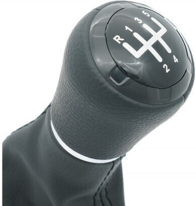 Audi A3 8l1 8l0863279a 5b Black Leather Gear Shift Knob Cover