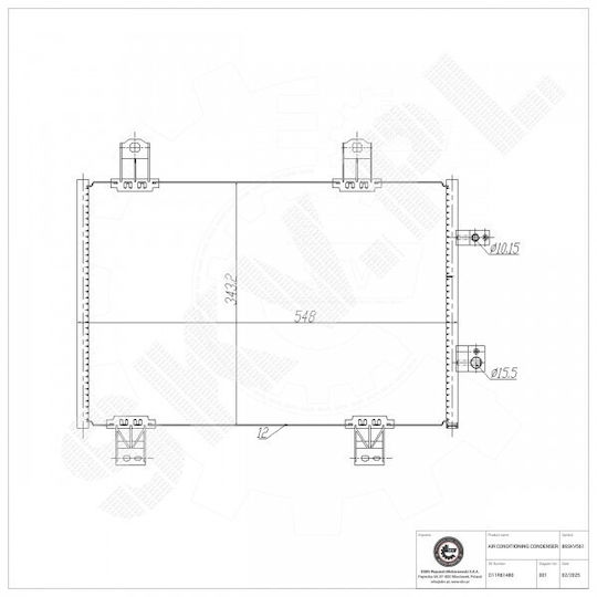 Συμπυκνωτής Κλιματισμού Mazda 2 Cx-3 D11r61480