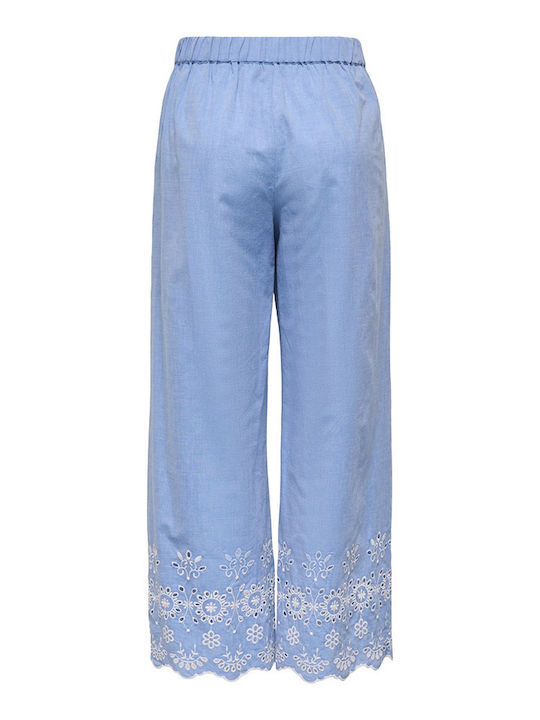 Damen Stoffhose in Schlanke Passform Hellblau
