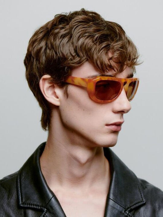 A.Kjaerbede Unisex Sunglasses With Orange Frame KL2504-004