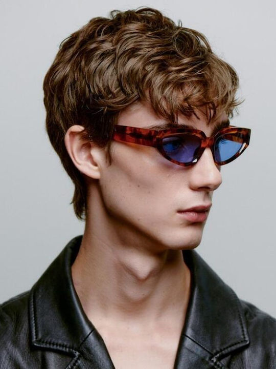 A.Kjaerbede Unisex Sunglasses With Brown Tartaruga Frame KL2501-007