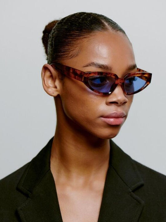A.Kjaerbede Unisex Sunglasses With Brown Tartaruga Frame KL2501-007