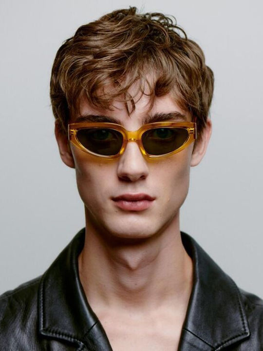 A.Kjaerbede Ella Unisex Γυαλιά Ηλίου με Κοκκάλινο Σκελετό Yellow Transparent