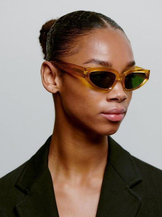 A.Kjaerbede Ella Unisex Γυαλιά Ηλίου με Κοκκάλινο Σκελετό Yellow Transparent