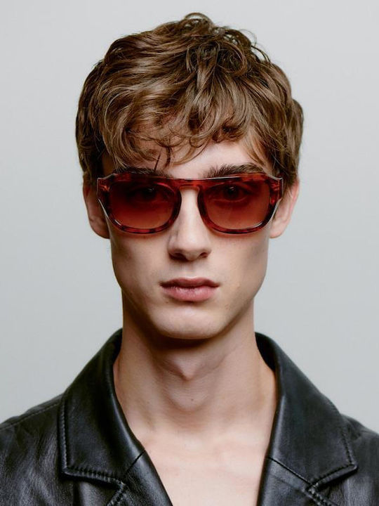 A.Kjaerbede Max Unisex Sunglasses with Brown Tartaruga Frame KL2504-006