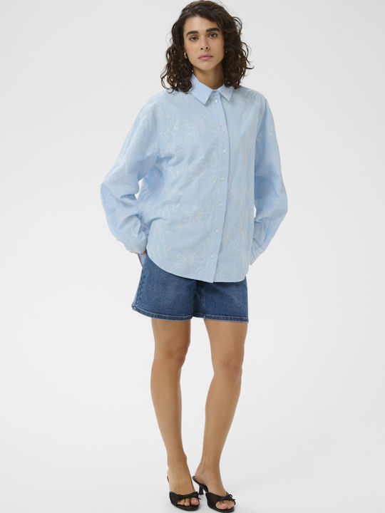 Long Sleeve Women's Shirt Light Blue
