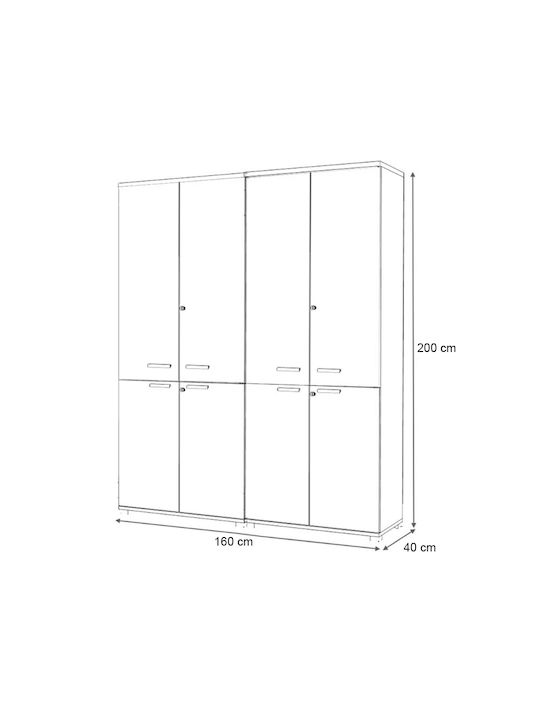 Подова Venturo Антрацит - Натурална Бук 160x40x200см