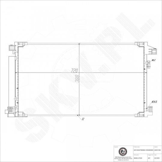 Radiator Climatizare Toyota Prius Dezumidificator 8846047020