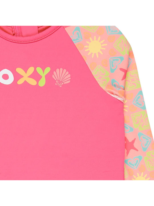 Roxy Check Tw Παιδικό Μαγιό Ολόσωμο με Μακρύ Μανίκι Πολύχρωμο