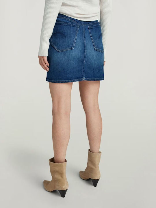 Viktoria Denim High Waist Mini Skirt Isola Night