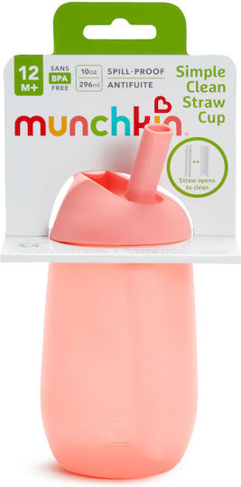 Munchkin Baby Cup Simple Clean made of Plastic Pink 296ml for 12m+m+