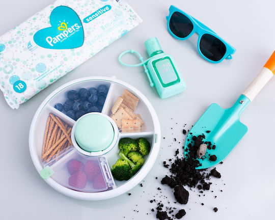 GoBe Baby Food Bowl made of Plastic Blue