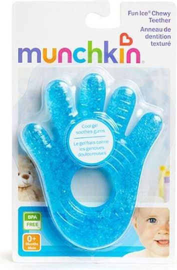 Munchkin Fun Ice Foot Teething Ring with Gel BPA Free Silicone for 0 m+ Light Blue