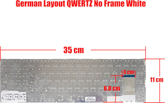 German Laptop Keyboard Samsung 370r5e 370r5e-a01 370r5e-s01 Np370r5e Np370r5v Np510r5e 450r5e 450r5v 510r5e Ba59-03621a Sg-58700-xua De Without Frame White Kod.40153denofrwhite