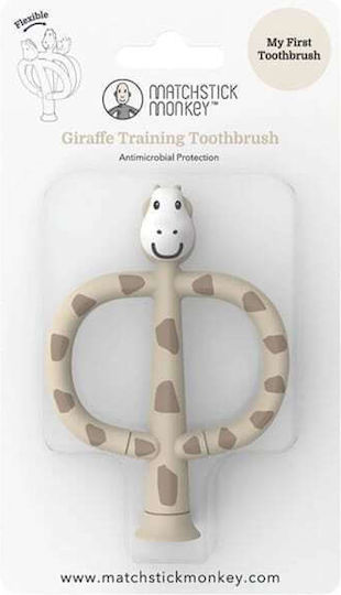 Matchstick Monkey Giraffe Baby Toothbrush for 3m+ Beige
