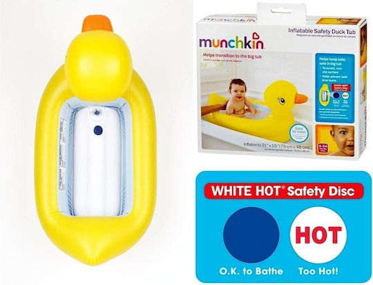 Munchkin Inflatable Baby Bath with Thermometer White