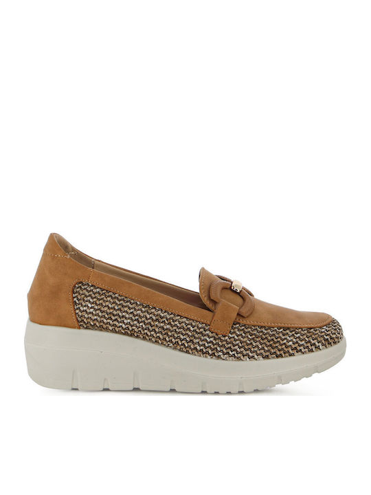 Women's Moccasins In Tabac Brown Colour