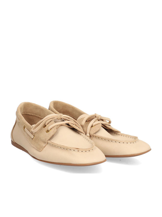 Women's Moccasins in Beige Colour