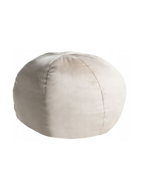 Beliani Sofa-Kissen aus Samt Off-White 33x33cm
