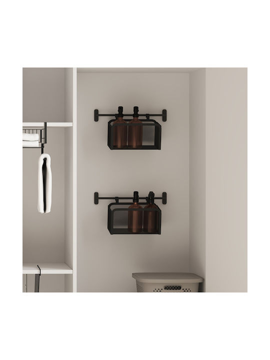 5Five Raft Suspendat Metalic 25.3x14x16.5 cm Negru