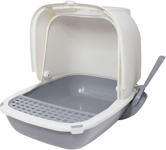 Closed Cat Toilet with Sieve White L47 x W36 x H37cm