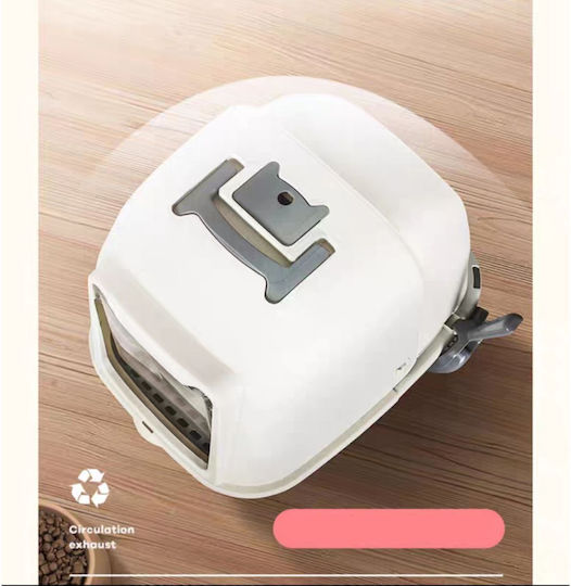 Closed Cat Toilet with Sieve White L47 x W36 x H37cm