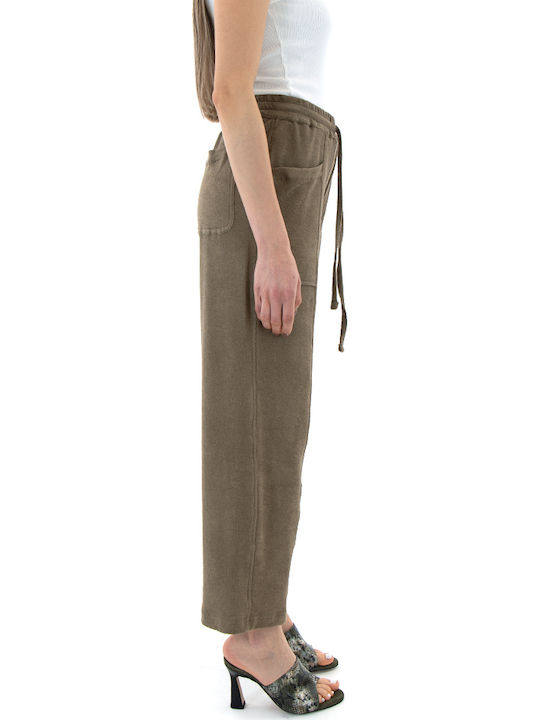 High Waist Sweatpants Beige