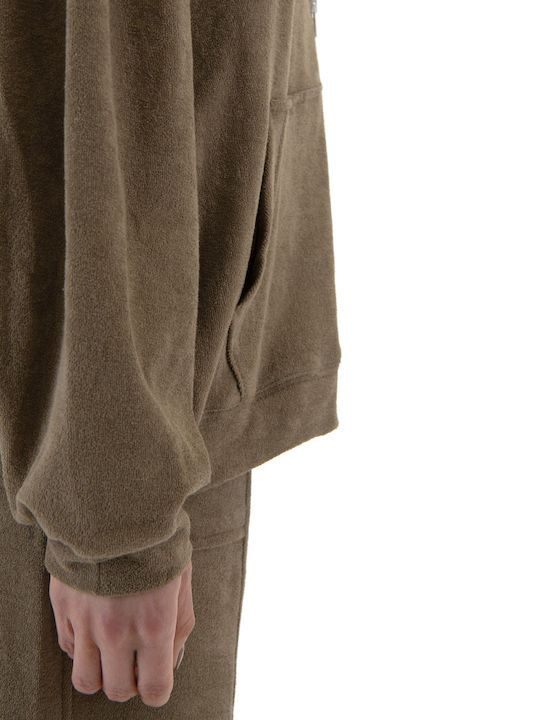 Damen Sweatshirt mit Kapuze Beige