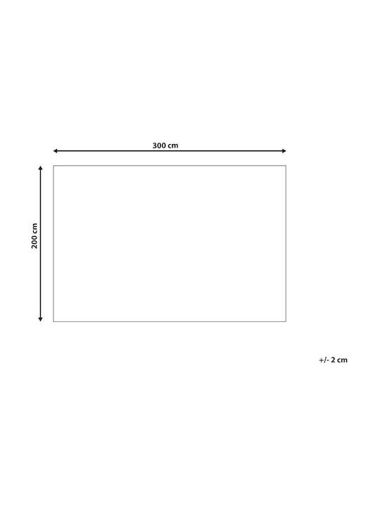 Beliani Χαλί Ορθογώνιο Μάλλινο Beige 200x300cm