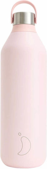 Chilly's Series 2 Μπουκάλι Θερμός Ανοξείδωτο BPA Free 1lt Ροζ