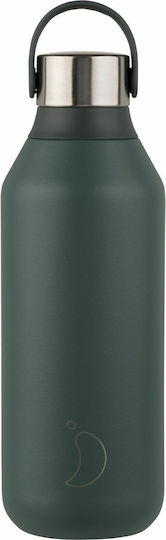 Chilly's Series 2 Bottle Thermos Stainless Steel BPA Free 500ml Pine Green